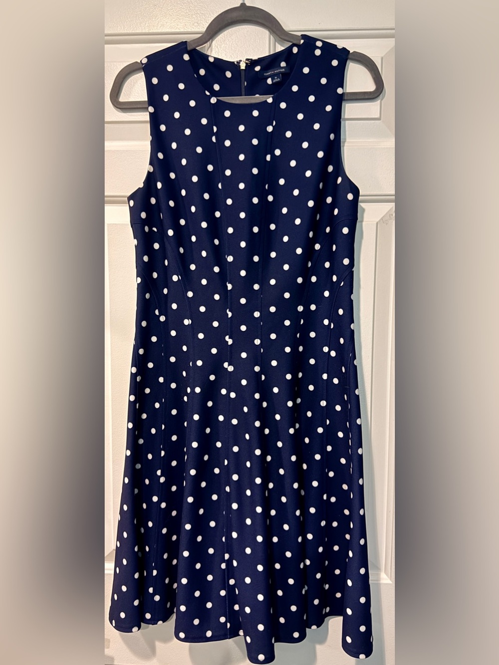 Tommy Hilfiger Classic Navy Polka Dot A-line Dress